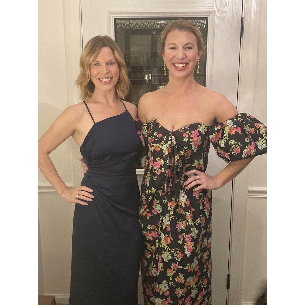 MILLY Dark Blue Satin Asymmetrical Electra Adjustable Straps Slip Dress Size 0 - Picture 13 of 13